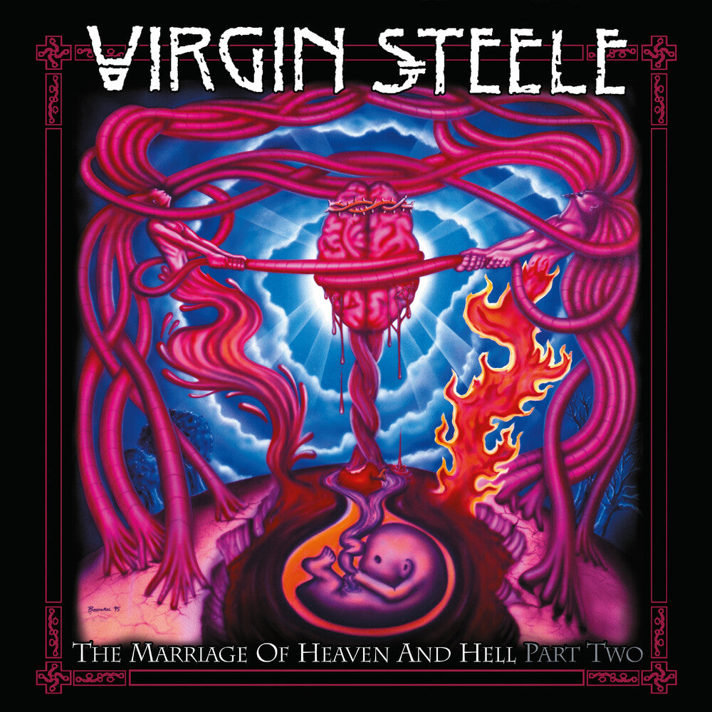 the album cover for Virgin Steele - Marriage Of Heaven & Hell Part Two - Red [Colored Vinyl]