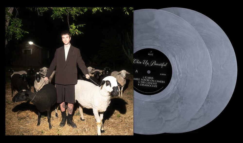 the album cover for Jutes - Chin Up Beautiful [Indie Exclusive Silver Galaxy]
