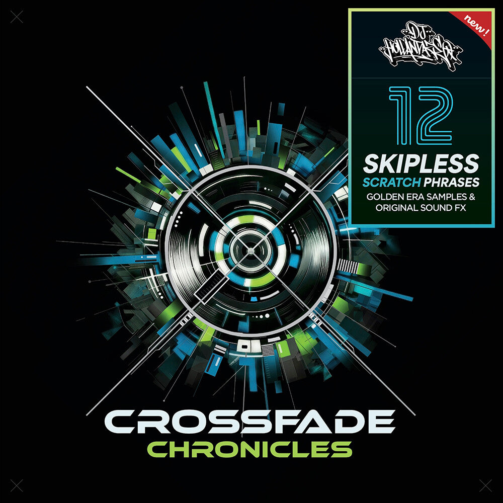 the album cover for DJ HollanDAZE - Crossfade Chronicles [45 gram blue 7" vinyl]