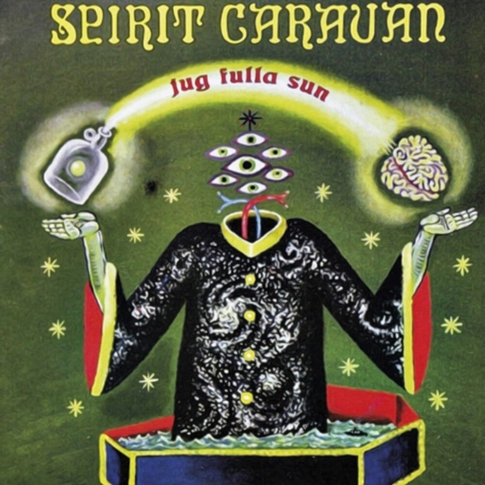 the album cover for Spirit Caravan - Jug Fulla Sun (neon Green Vinyl)