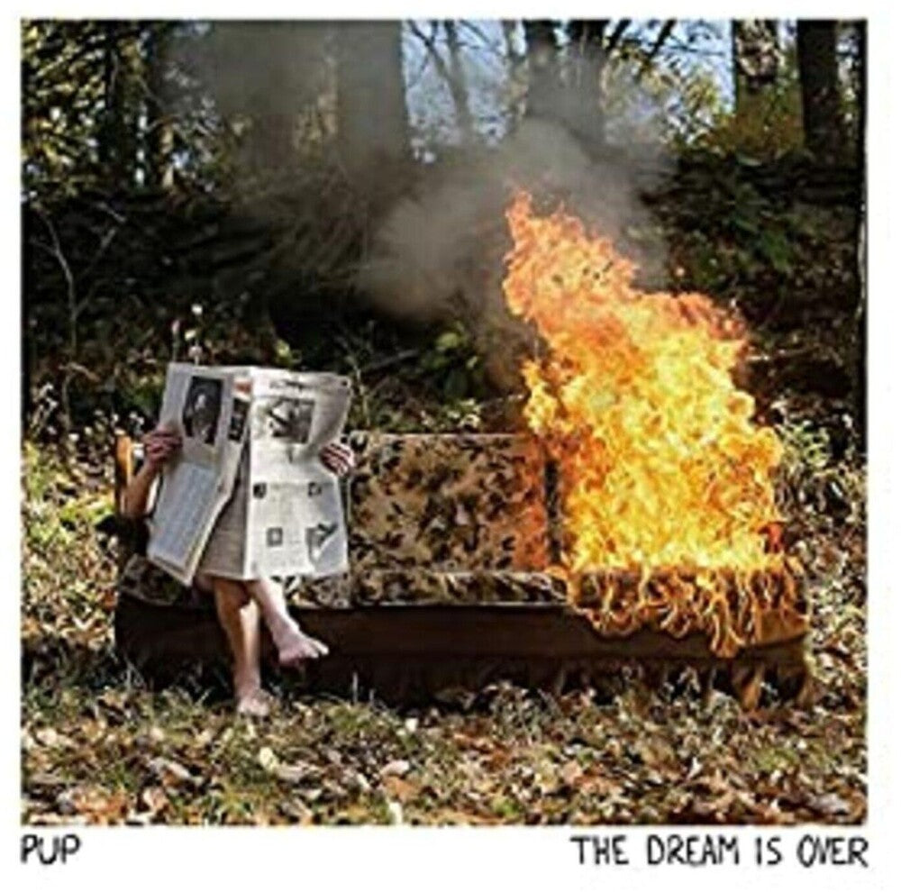 the album cover for Pup - Dream Is Over - Clear W/ Red & Orange Swirl [Clear Vinyl]