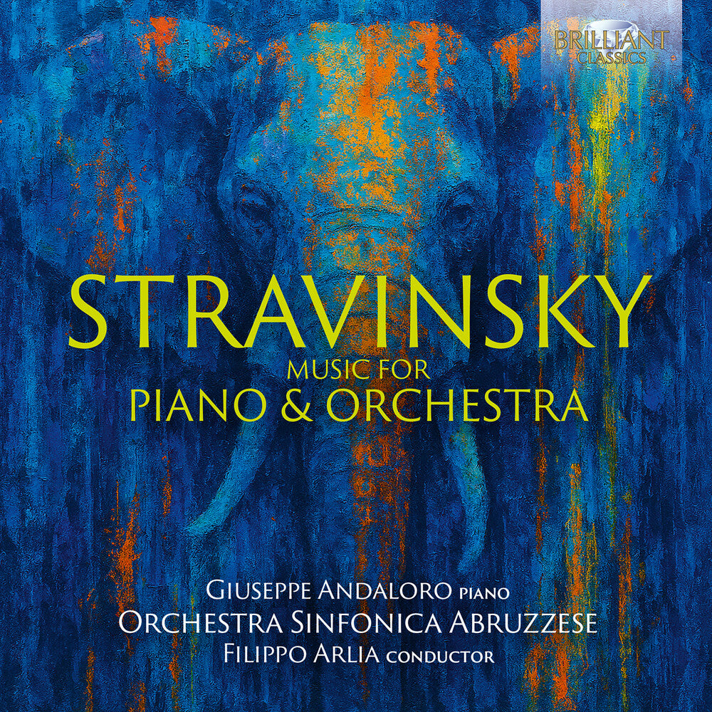 the album cover for Giuseppe Andaloro - Stravinsky: Music For Pno & Orchestra
