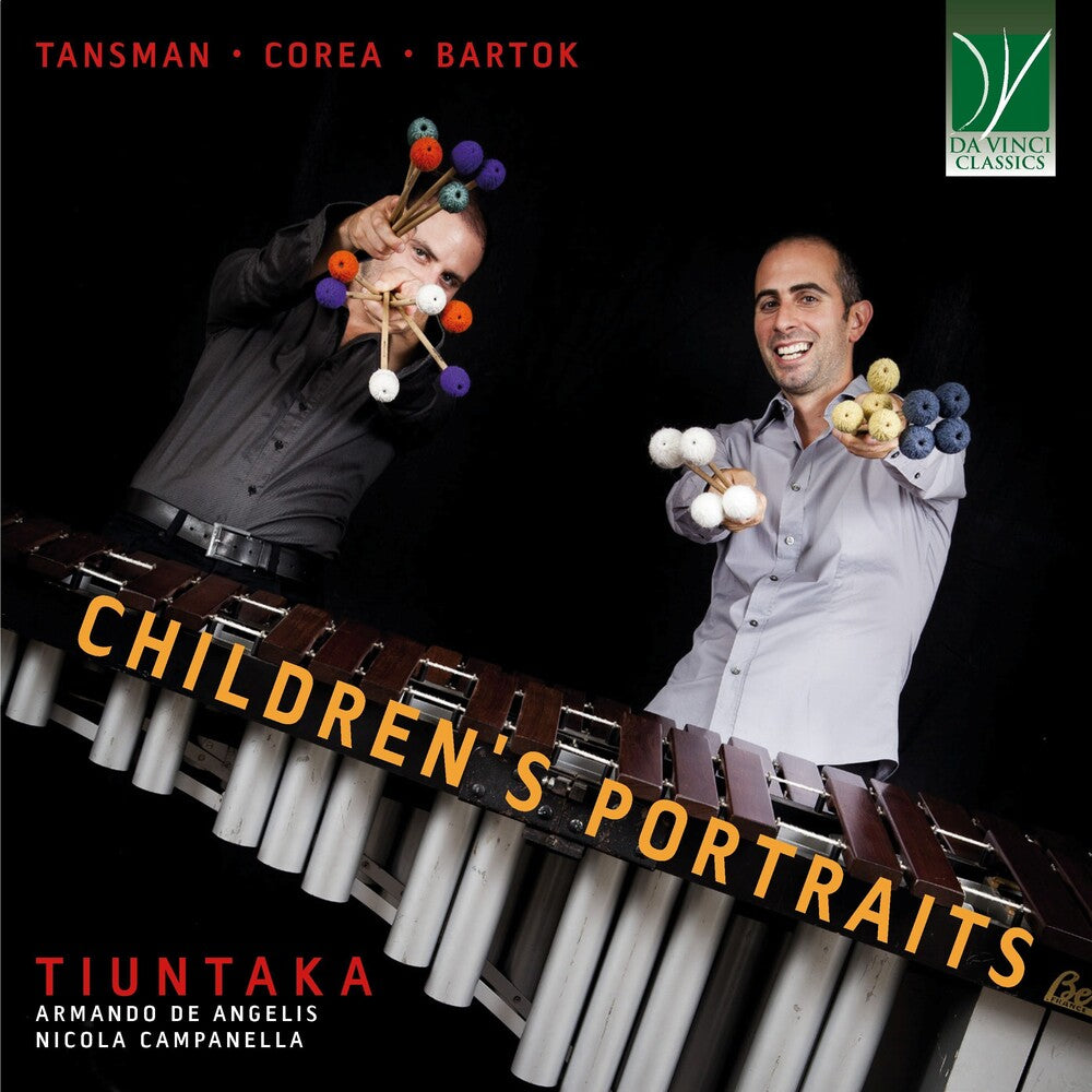 the album cover for Tiuntaka - Tansman, Corea, Bartok: Children's Portraits