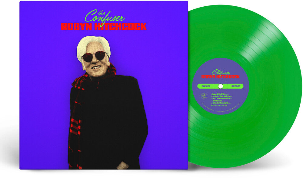 the album cover for Robyn Hitchcock - Confuser (lime Green Vinyl)