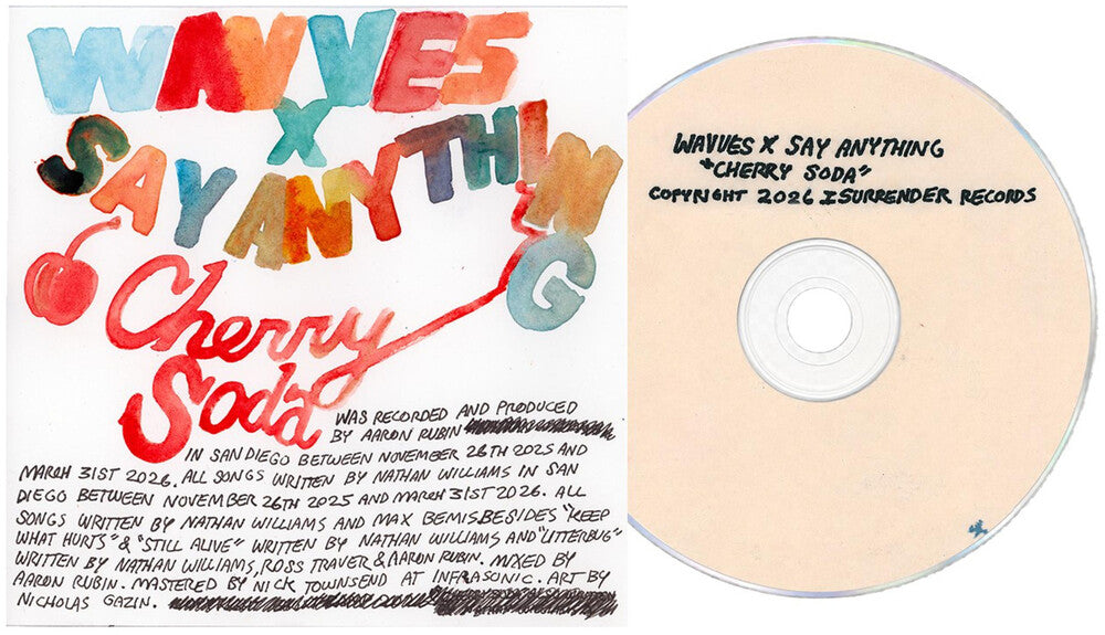 the album cover for Wavves x Say Anything - Cherry Soda
