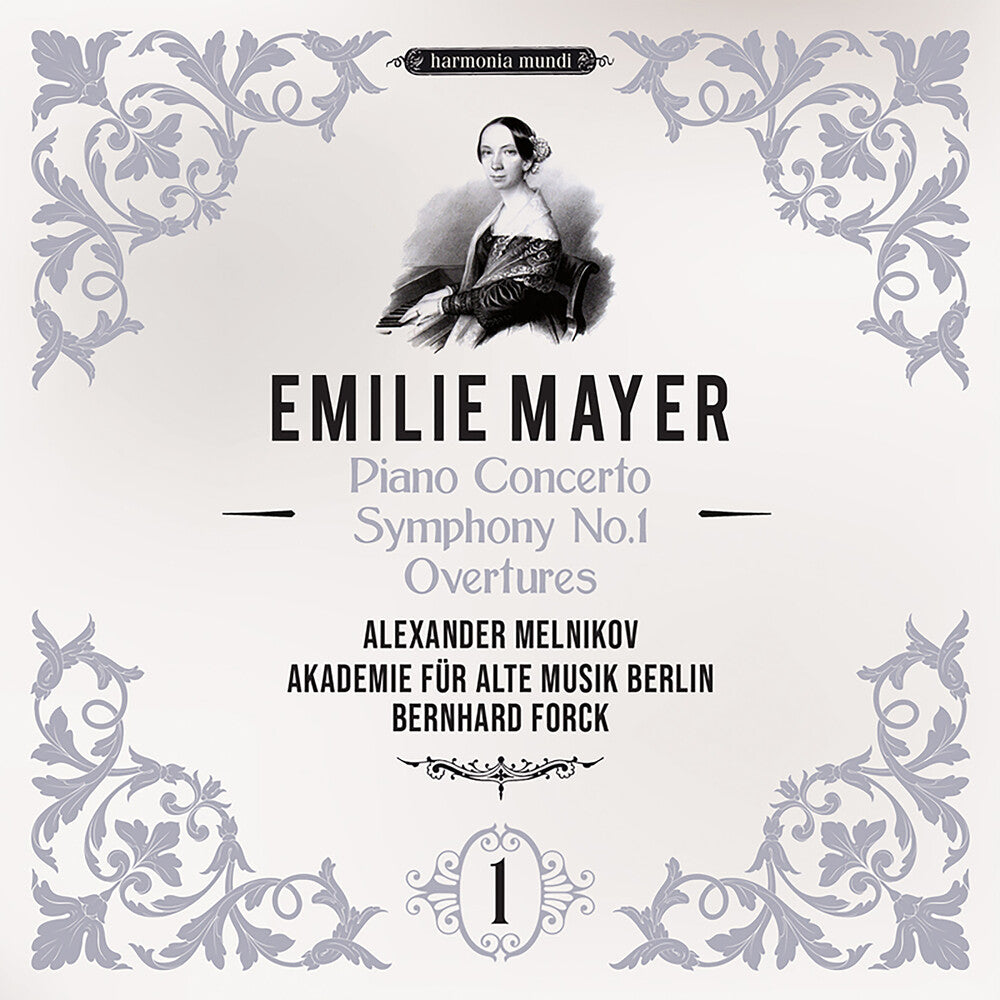 the album cover for Alexander Melnikov - Emilie Mayer: Pno Cno Sym No.1 Overtures
