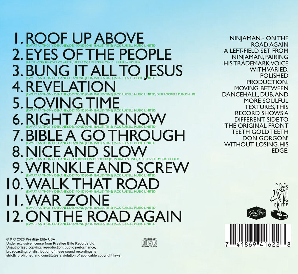 the album cover for Ninjaman - On The Road Again