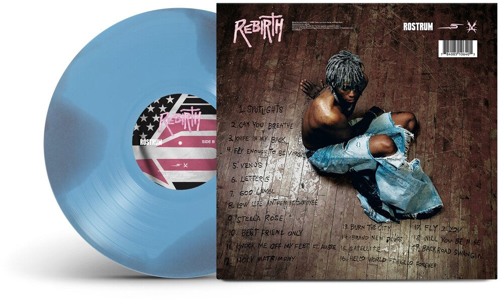 the album cover for DC The Don - REBIRTH [Blue Marbled Vinyl]