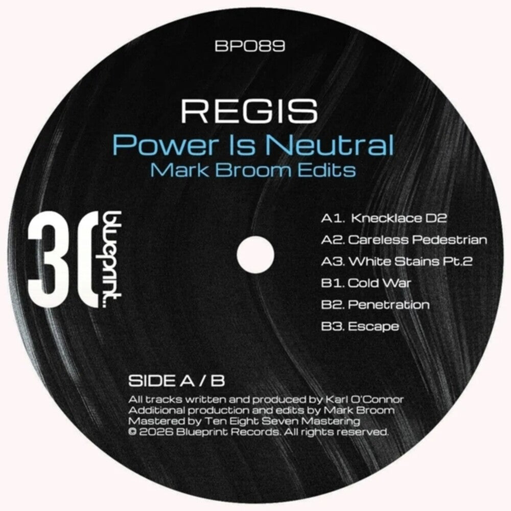 the album cover for Regis - Power Is Neutral (Mark Broom Edits) (Ep)
