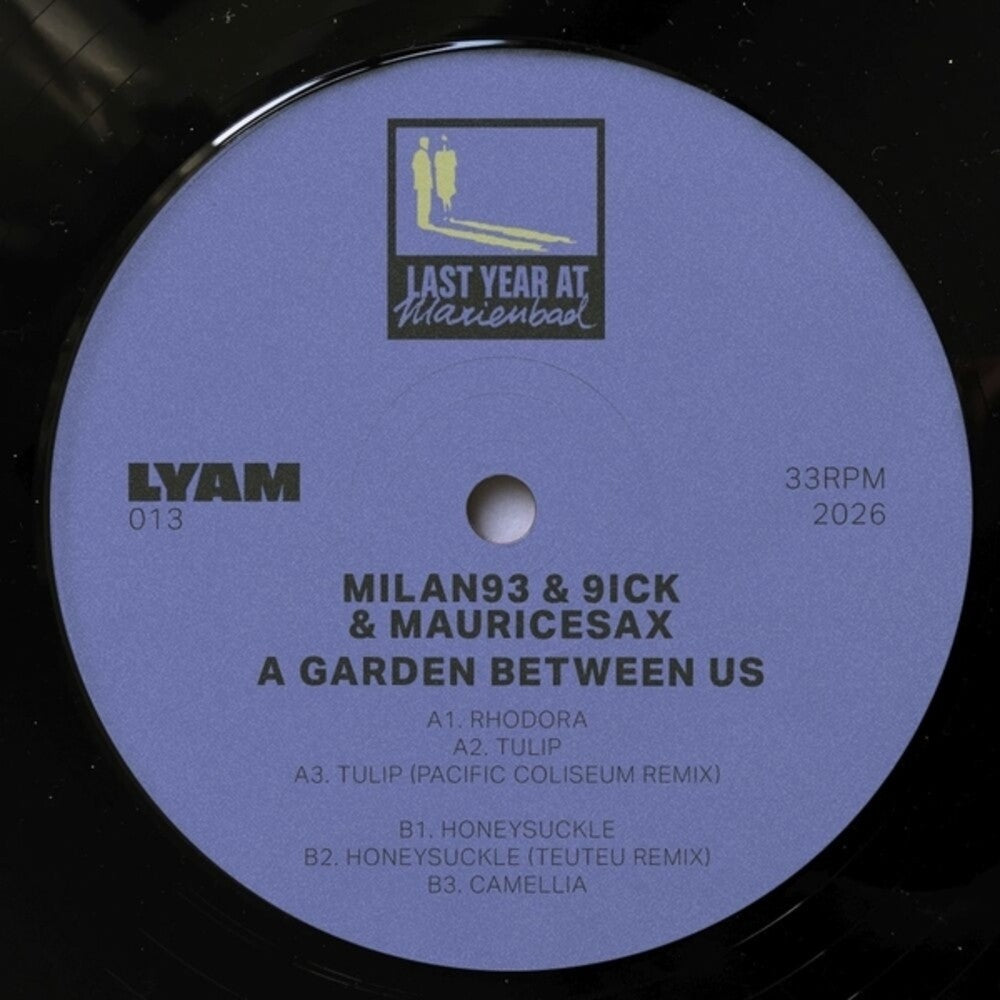 the album cover for Milan93 / 9ick / Mauricesax - Garden Between Us (Ep)