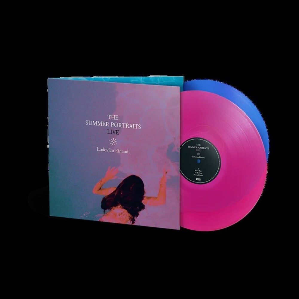 the album cover for Ludovico Einaudi - The Summer Portraits: Live [Transparent Blue/Transparent Pink]