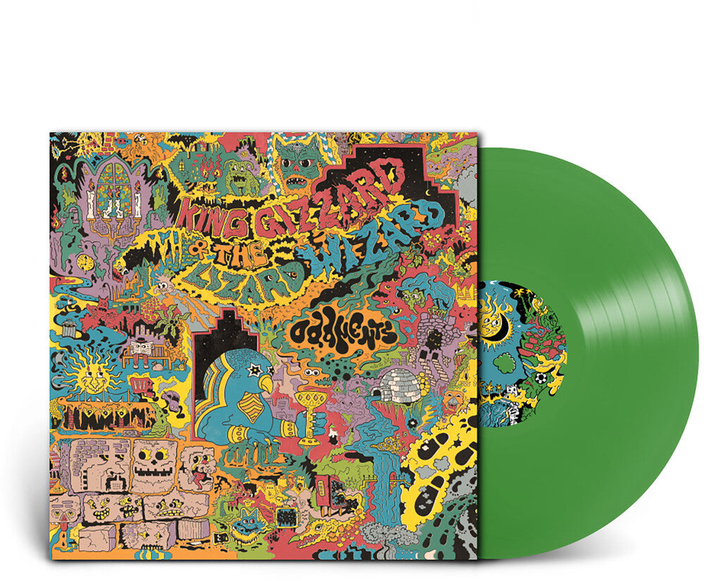 the album cover for King Gizzard & The Lizard Wizard - Oddments - Injection Molded Pet Ecosonic [Colored Vinyl]