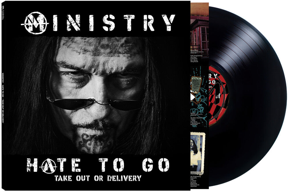 the album cover for Ministry - Hate To Go - Take Out Or Delivery [Black]