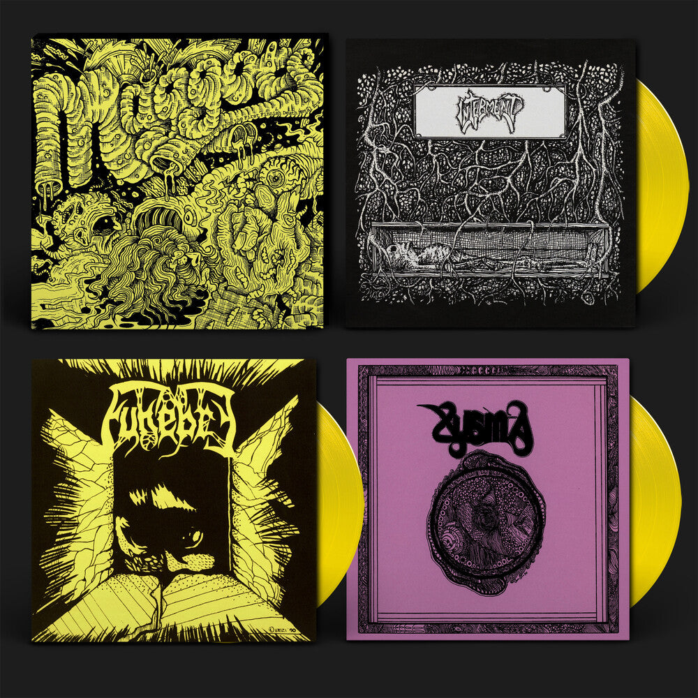 the album cover for Xysma - Maggots: Original Artyfacts From the First Finnish Death Metal Era Part Ii (3-7inch/blue 7inch)