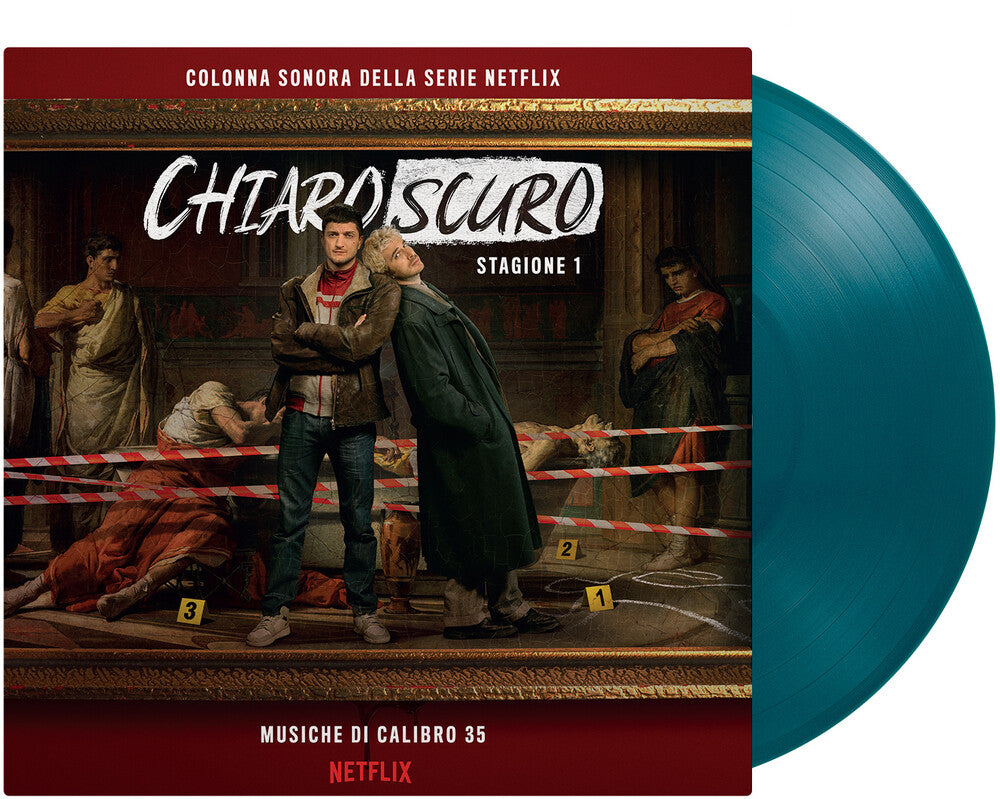 the album cover for Calibro 35 (Blue) (Colv) (Ltd) (Ogv) - Chiaroscuro - O.S.T. (Blue) [Colored Vinyl] [Limited Edition] [180 Gram]