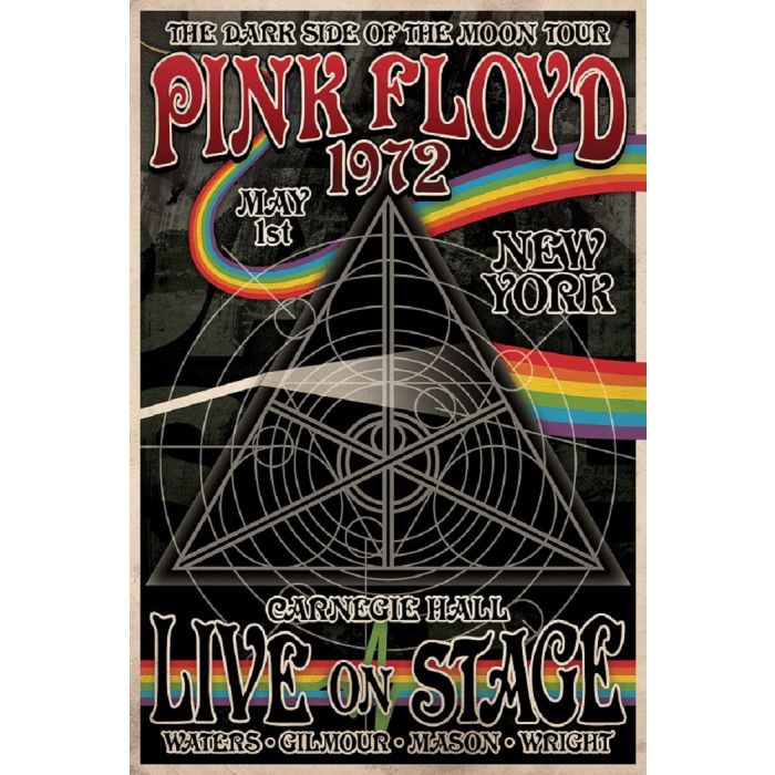 Pink Floyd Dark Side Tour 1972 Poster